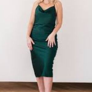 Petal & Pup Forest Green Midi Dress